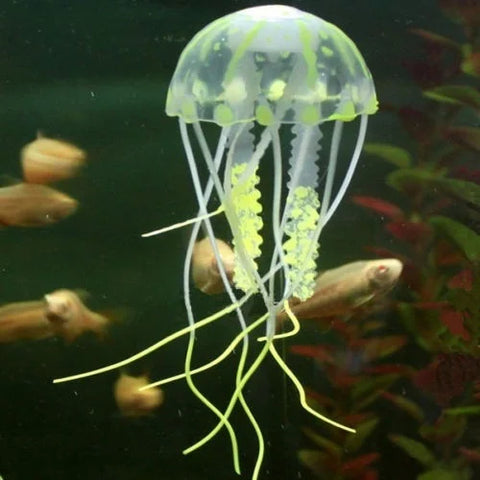Aquarium Artificial Luminous Lionfish Fish Tank Landscape Silicone Fake Fish Floating Glow In Dark Ornament Home Decoration