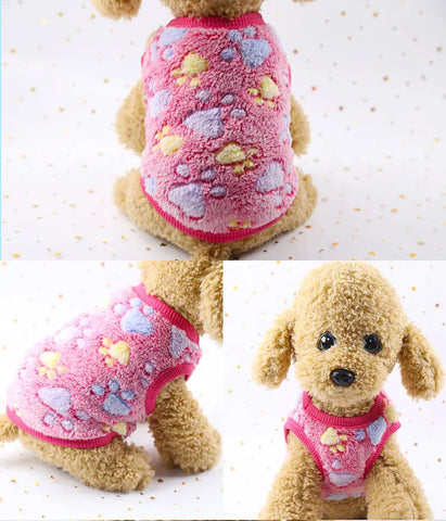 Cute Dog Clothes Winter Vest For Small Dogs Cats Warm Pets Sweater Soft Flannel Puppy Puffer Jacket Dog Accessories Supplies Xxs