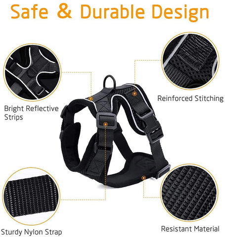 ATUBAN Cat Harness and Leash for Walking,Escape Proof Soft Adjustable Vest Harnesses for Cats,Easy Control Breathable Reflective