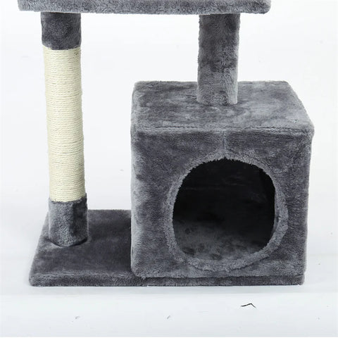 Cat Scratcher Tower Home Furniture Cat Tree Pets Hammock Sisal Cat Scratching Post Climbing Frame Toy Spacious Perch