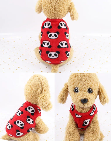 Cute Dog Clothes Winter Vest For Small Dogs Cats Warm Pets Sweater Soft Flannel Puppy Puffer Jacket Dog Accessories Supplies Xxs