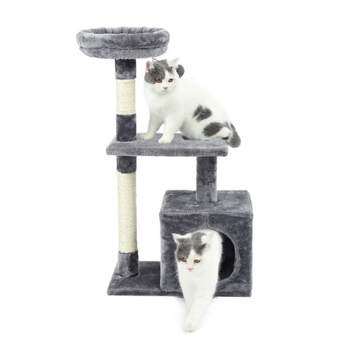 Cat Scratcher Tower Home Furniture Cat Tree Pets Hammock Sisal Cat Scratching Post Climbing Frame Toy Spacious Perch