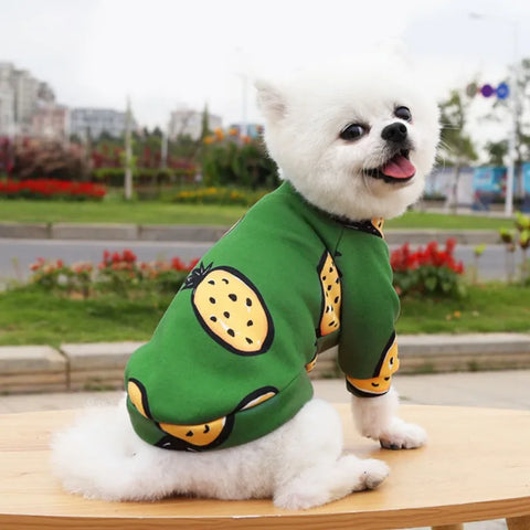 Cartoon Print Cute Pet Clothes for Small Dogs Cats Warm Vest Leisure Shirt Puppy Kitten Accessory Clothes