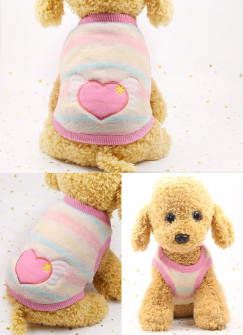 Cute Dog Clothes Winter Vest For Small Dogs Cats Warm Pets Sweater Soft Flannel Puppy Puffer Jacket Dog Accessories Supplies Xxs