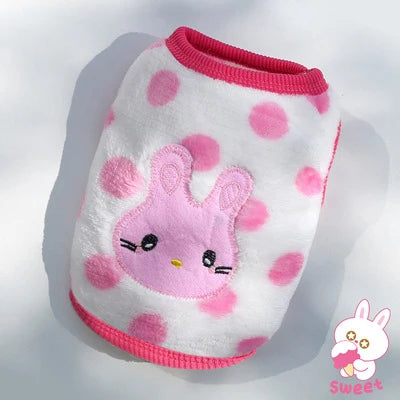 Cute Dog Clothes Winter Vest For Small Dogs Cats Warm Pets Sweater Soft Flannel Puppy Puffer Jacket Dog Accessories Supplies Xxs