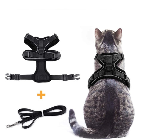 ATUBAN Cat Harness and Leash for Walking,Escape Proof Soft Adjustable Vest Harnesses for Cats,Easy Control Breathable Reflective