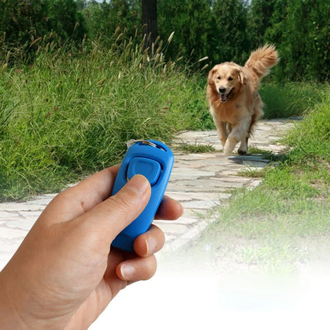 2 In 1 Pet Dog Training Clicker Pet Dog Cat Training Whistles Key Ring and Wrist Strap Dog Trainings Behavior pet Supplies