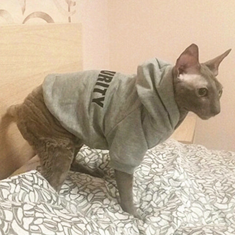 Security Cat Clothes Pet Cat Coats Jacket Hoodies For Cats Outfit Warm Pet Clothing Rabbit Animals Pet Costume For Small Dogs