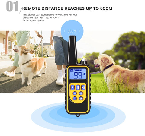 Remote Dog Training Collar Obedience Behavior Electronic Static Anti-Bark Electronic Shock Collar E-Collar Stimulation No-Bark