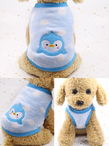 Cute Dog Clothes Winter Vest For Small Dogs Cats Warm Pets Sweater Soft Flannel Puppy Puffer Jacket Dog Accessories Supplies Xxs