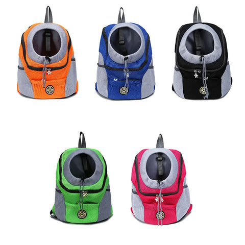 Outdoor Pet Dog Carrier Bag Portable Travel Backpack  Front Bag Double Shoulder Mesh Backpack Head Carrying Bags For Cat