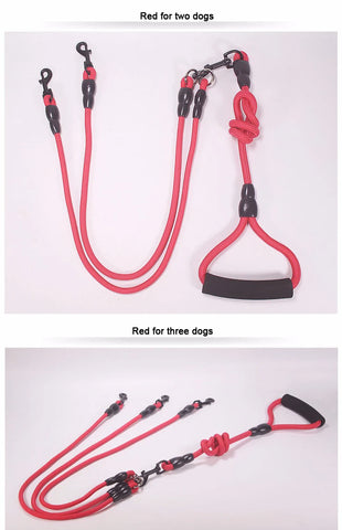 Pet Dog Leash Nylon Rope Double Dual Two Heads Dogs Leash 2 Way Coupler Walk Two and More Dogs Collars Harness Leads Dog Leashes