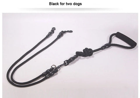 Pet Dog Leash Nylon Rope Double Dual Two Heads Dogs Leash 2 Way Coupler Walk Two and More Dogs Collars Harness Leads Dog Leashes