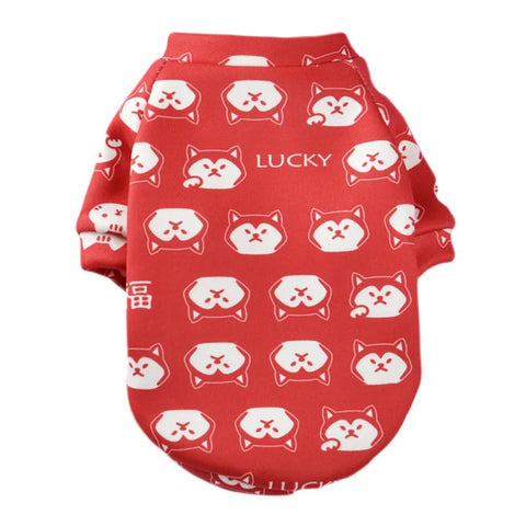 Cartoon Print Cute Pet Clothes for Small Dogs Cats Warm Vest Leisure Shirt Puppy Kitten Accessory Clothes