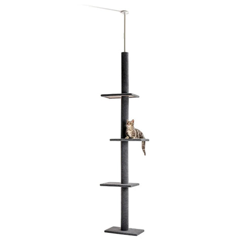 Domestic Delivery Height 238-274cm Cat Tree Condo Scratching Post Floor to Ceiling Adjustable Cat Scratcher Protecting Furniture