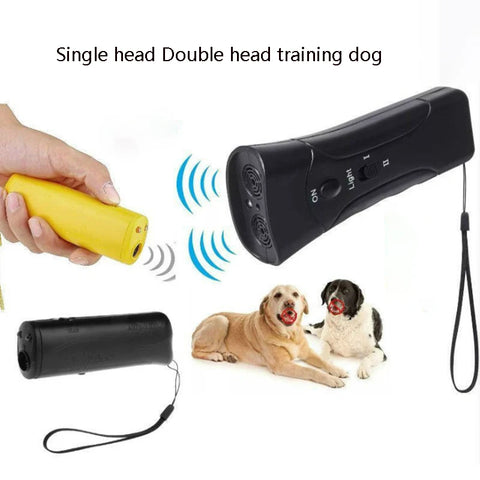 Pet Dog Repeller Anti Barking Stop Electric Shocker  LED Ultrasonic Dogs Adapter Training Behavior Aids Without Battery with