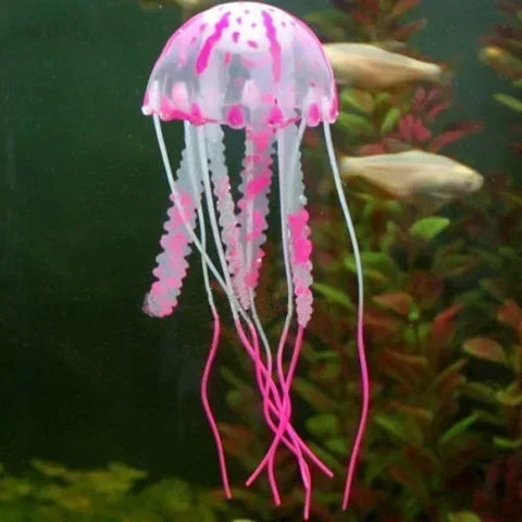 Aquarium Artificial Luminous Lionfish Fish Tank Landscape Silicone Fake Fish Floating Glow In Dark Ornament Home Decoration