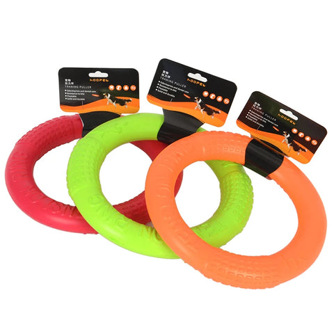 1PCS Orange Dog Toys Pet Flying Disk Training Ring Puller EVA Interactive Training Ring Puller Resistant for Dogs Training Toys