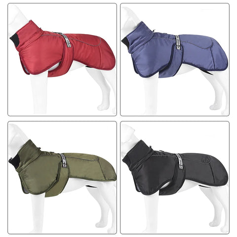 Big Dog Jacket Windproof Winter Warm Dog Clothes for Medium Large Dogs Labrador Coat Golden Retriever Costume Pitbull Outfits