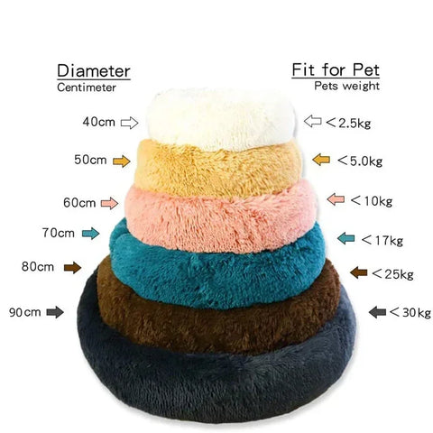 Super Soft Pet Cat Bed Plush Full Size Washable Calm Bed Donut Bed Comfortable Sleeping Artifact Suitable For All Kinds Of Cats