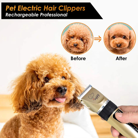 Professional Dog Hair Clipper All Metal Rechargeable Pet Trimmer Cat Shaver Cutting Machine Puppy Grooming Haircut Low Noice