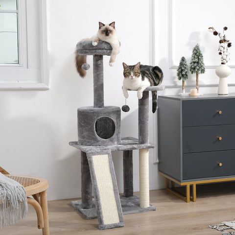 Cat Scratcher Tower Home Furniture Cat Tree Pets Hammock Sisal Cat Scratching Post Climbing Frame Toy Spacious Perch