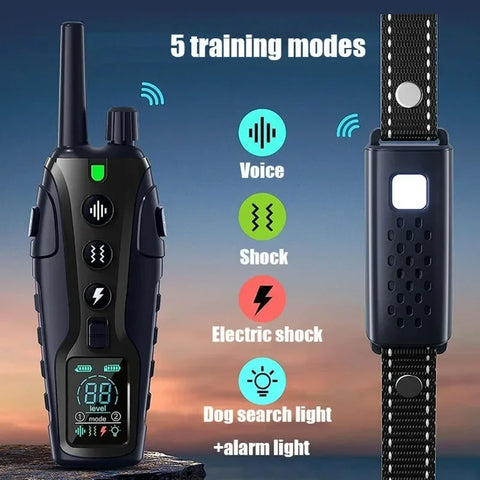 1000m Smart Dog Training Collar with Remote Electric Shocker Suitable for Preventing Dog Barking Pet Behavior Training Supplies