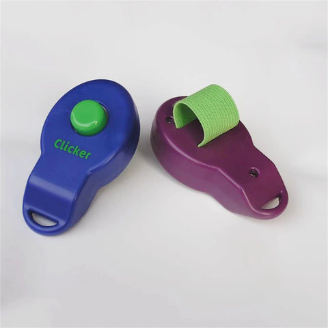 1Pc Pet Training Ring Clicker Elastic Band Sound Generator Dog Behavioral Deterrent Training Pet Training Supplies Purple/Blue