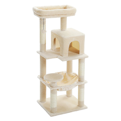 Multi-Level Cat Tree with Scratching Post Luxury Cat Tower with Condo House Cat Scratcher for Indoor Cat Accessories Pet Cat Toy