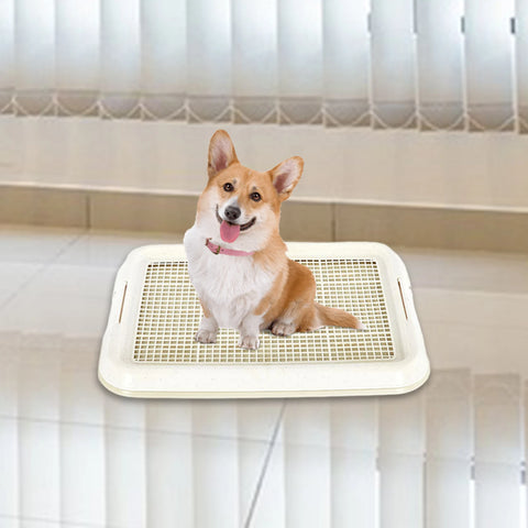 Dog Toilet Anti Slip Removable Mesh Potty Training Tray Puppy Pee Pad Holder for Small Dog Cat Pet Cleaning Supplies