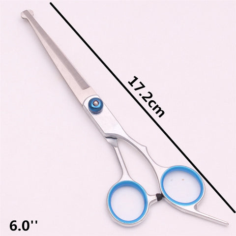 6.0'' Pet Grooming Safety Scissors Hair Cutting Curved Thinning Comb Shears Sets For Home Dogs Cats Salon C3066