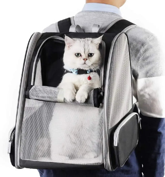 Pet Carrier Bag Breathable Foldable Portable Cat Backpack Outdoor Travel Transport Bag For Cats And Puppy Carrying Pet Supplies