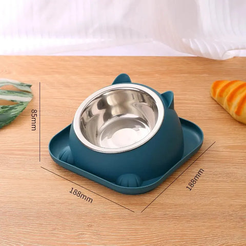 Fun Shaped Anti Tipping Cat Bowl With Added Water to Prevent Ants