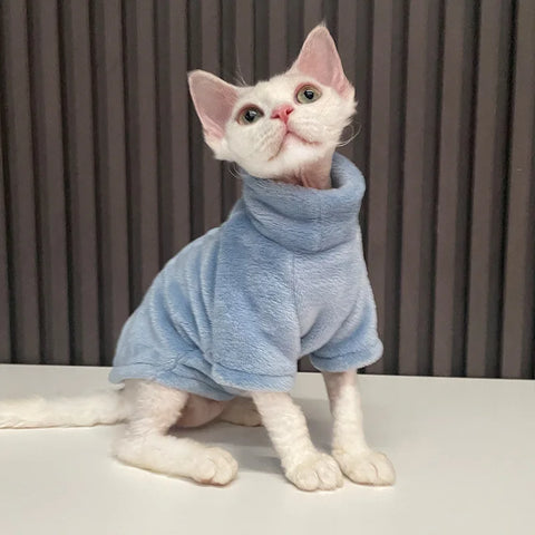 New Hairless Cat Sweater Winter Fashion Thickening Warm Sphynx Clothes Home Comfortable Winter Dog Clothes for Small Dogs