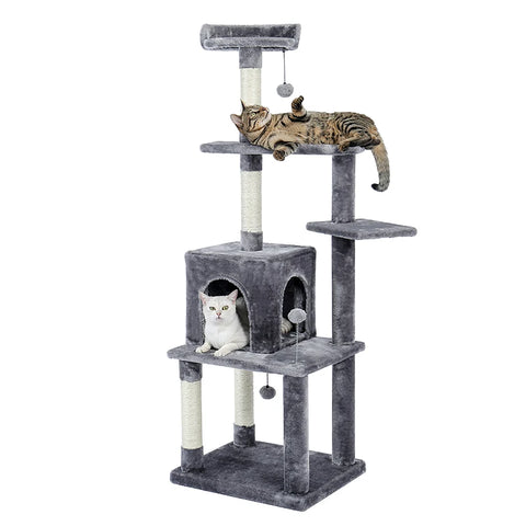 Cat Scratcher Tower Home Furniture Cat Tree Pets Hammock Sisal Cat Scratching Post Climbing Frame Toy Spacious Perch