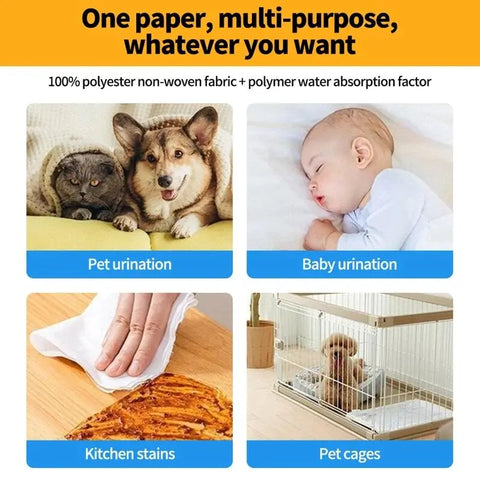 Pet Potty Disposable Dog Pee Pad Suction Diapers Urine Absorbent Mat Paper Pet Cat Training Toilet Cleaning Supplies Accessories