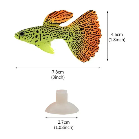 Aquarium Artificial Luminous Lionfish Fish Tank Landscape Silicone Fake Fish Floating Glow In Dark Ornament Home Decoration