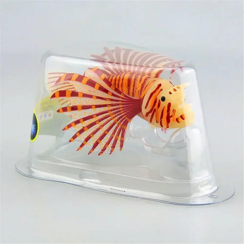Aquarium Artificial Luminous Lionfish Fish Tank Landscape Silicone Fake Fish Floating Glow In Dark Ornament Home Decoration