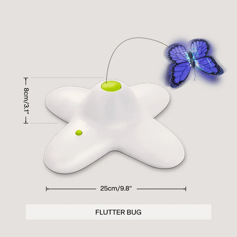 All For Paws Cat Toy Flutter Bug Interactive Electronic Cat Stimulating Toy Interactive Butterfly Flutter Bug Cat Automatic Toys