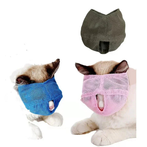 Breathable Cat Muzzle Anti Biting Chewing Pet Grooming Supplies Kitten Bathing Bag Bathing Mask Colorful Cat Mouth Guard Muzzle