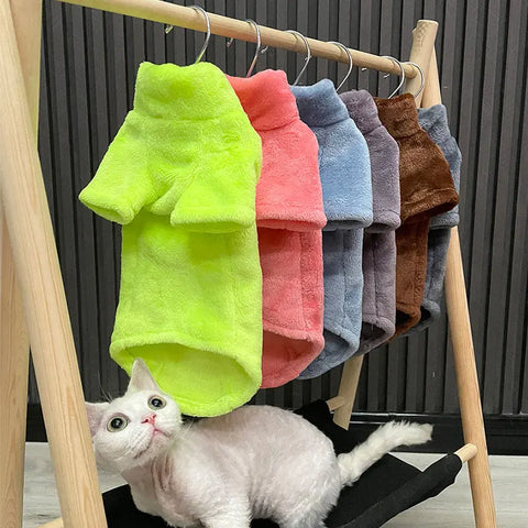 New Hairless Cat Sweater Winter Fashion Thickening Warm Sphynx Clothes Home Comfortable Winter Dog Clothes for Small Dogs