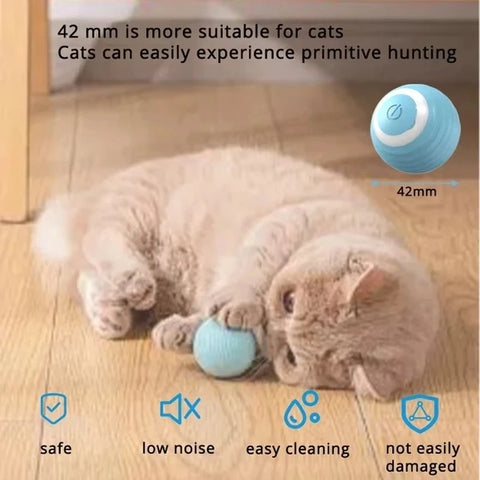 Interactive Cat Toy Ball Smart Cat Toys Indoor Automatic Rolling Magic Ball Electronic Interactive Cat Toy Cat Game Accessories