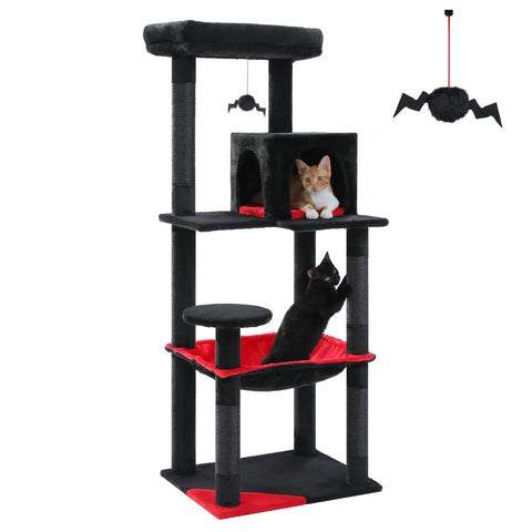 Multi-Level Cat Tree with Scratching Post Luxury Cat Tower with Condo House Cat Scratcher for Indoor Cat Accessories Pet Cat Toy