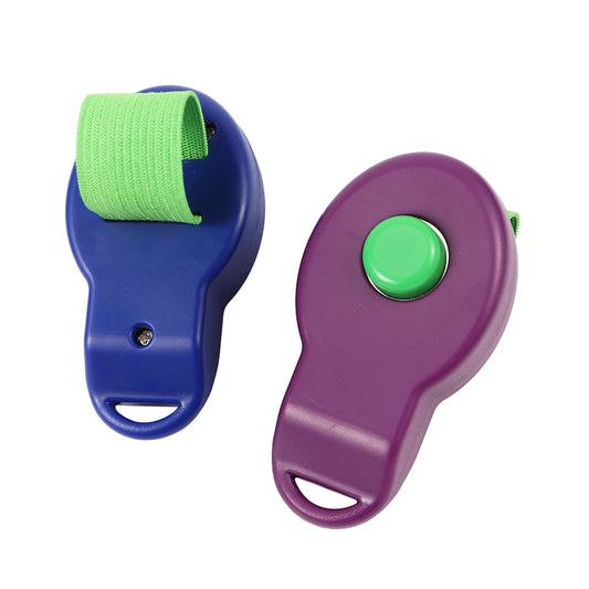 1Pc Pet Training Ring Clicker Elastic Band Sound Generator Dog Behavioral Deterrent Training Pet Training Supplies Purple/Blue