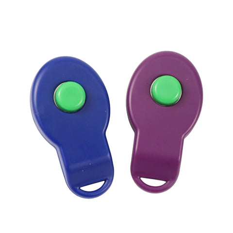 1Pc Pet Training Ring Clicker Elastic Band Sound Generator Dog Behavioral Deterrent Training Pet Training Supplies Purple/Blue