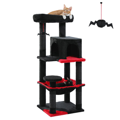 Multi-Level Cat Tree with Scratching Post Luxury Cat Tower with Condo House Cat Scratcher for Indoor Cat Accessories Pet Cat Toy