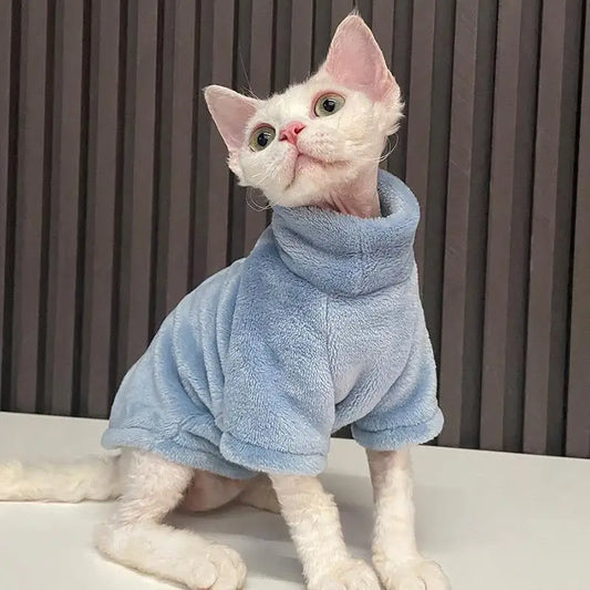 New Hairless Cat Sweater Winter Fashion Thickening Warm Sphynx Clothes Home Comfortable Winter Dog Clothes for Small Dogs