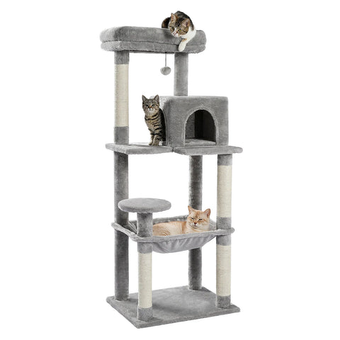 Multi-Level Cat Tree with Scratching Post Luxury Cat Tower with Condo House Cat Scratcher for Indoor Cat Accessories Pet Cat Toy