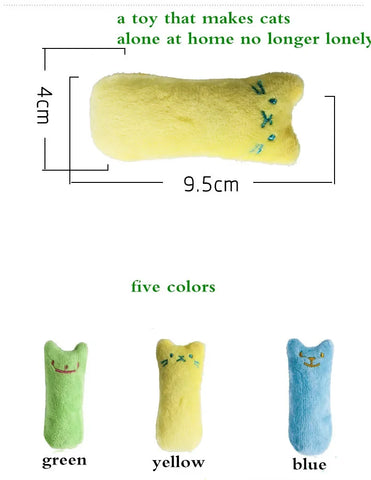 Teeth Grinding Catnip Toys Funny Interactive Plush Cat Toy Pet Kitten Chewing Vocal Toy Claws Thumb Bite Cat mint For Cats