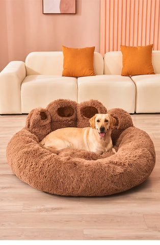 Fluffy Dog Bed Large Pet Products Dogs Beds Small Sofa Baskets Pets Kennel Mat Puppy Cats Supplies Basket Blanket Accessories